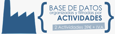 base de datos sectores actividades